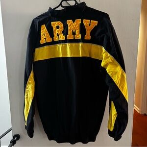 U.S. Army Black and Yellow Field Windbreaker Jacket Small